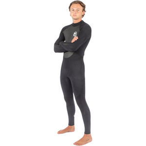 2024 Gul Mens G-Force 3mm Back Zip Flatlock Wetsuit GF1305-B7 - Black
